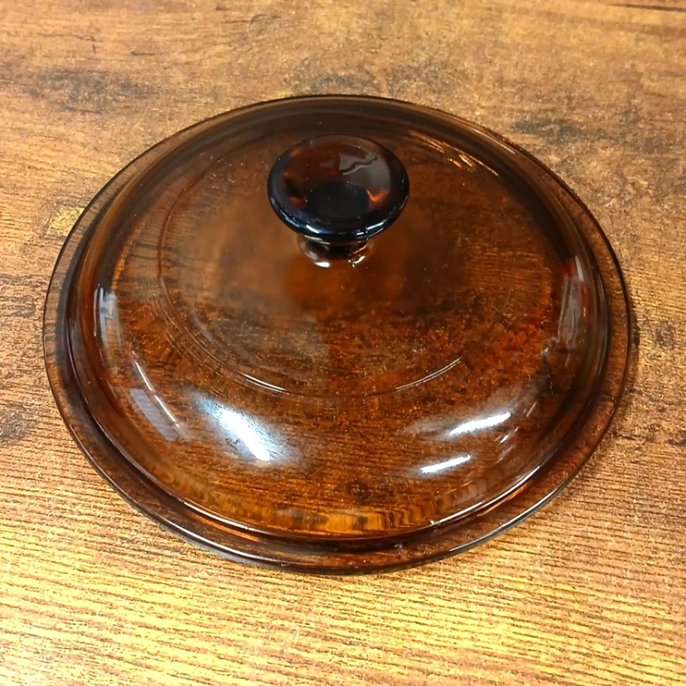 Pyrex 27 Corning V-1-C Amber Glass REPLACEMENT LID 6.5